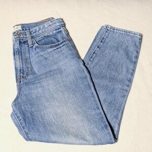 Madewell Womens Size 25 Blue The MomJean Melva Wash High Rise Light